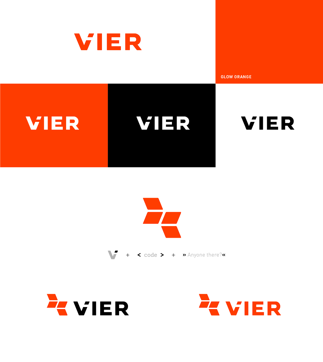VIER – Unlimited Communication, Corporate Design, Logo, Bildmarke